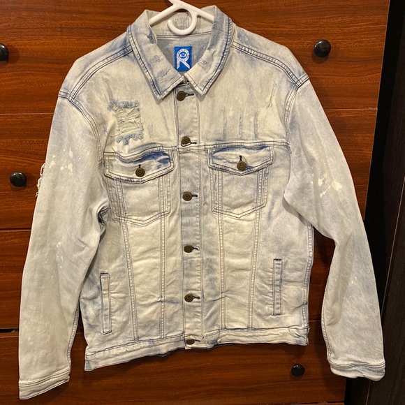 “Revolution” Denim Jacket Light Blue Wash - Picture 1 of 6